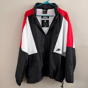 Nike Men’s Black, White & Red Windbreaker Jacket